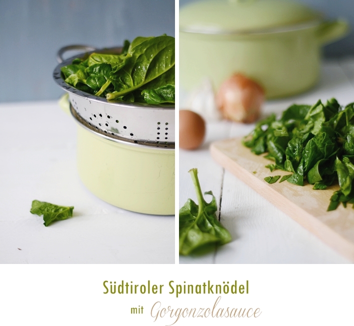Rezept: Südtiroler Spinatknödel mit Gorgonzola Sauce