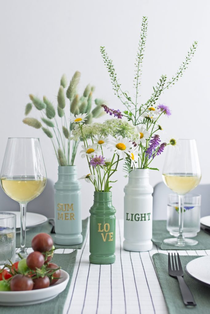 DIY: Upcycling Vasen für den Sommertisch #werbung #kotanyi #kotanyimoments