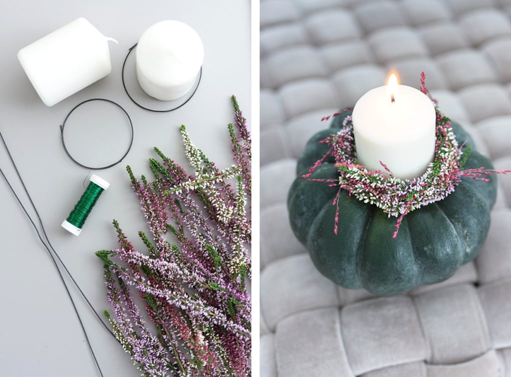 DIY Herbstdeko: Zierkürbis als Kerzenhalter #styleyourkürbis