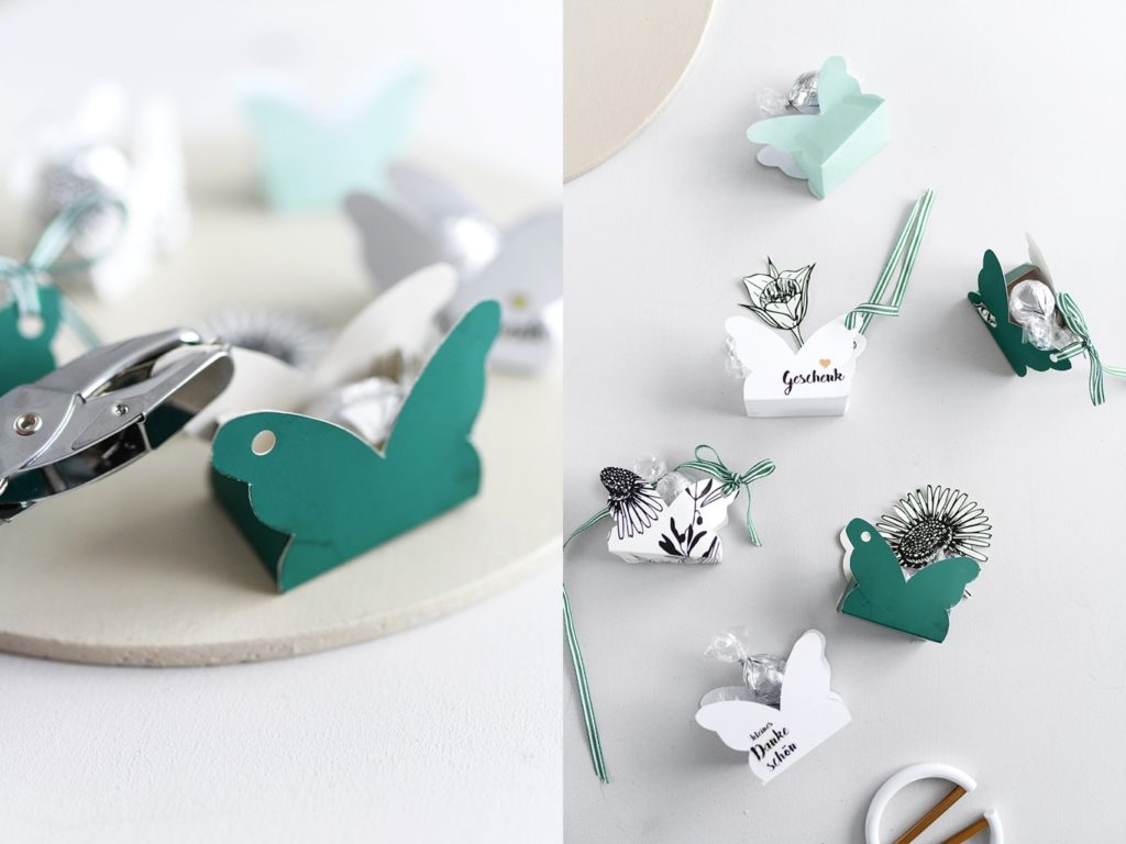 DIY Schmetterlings-Schachtel für kleine Geschenke inkl. Vorlage