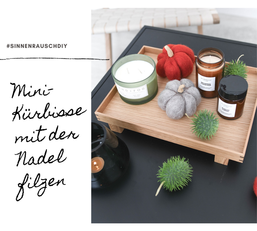 Herbstliche DIY-Deko: Mini-Kürbisse mit der Nadel filzen