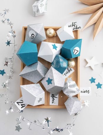 DIY Adventkalender mit Papier Diamanten