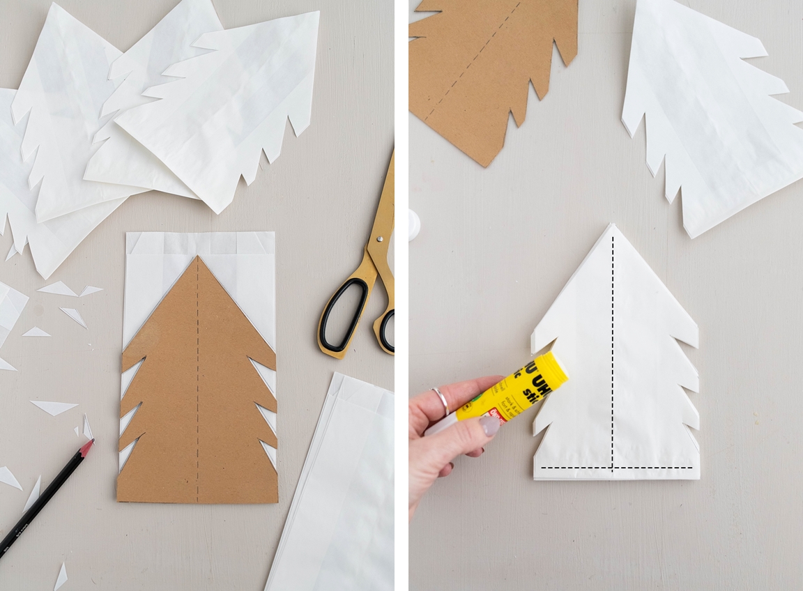 Kreativ-Adventskalender #9: Zarte Sterne aus Butterbrottüten inkl. Vorlagen