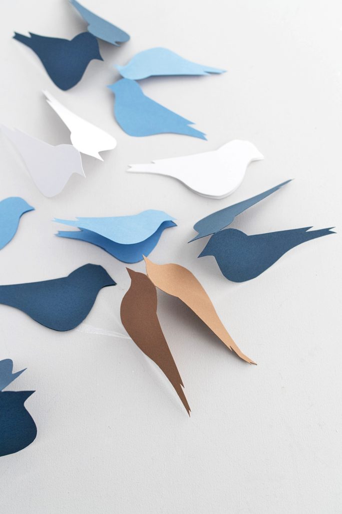 DIY Deko-Idee für den Frühling : Vögel aus Papier selber machen