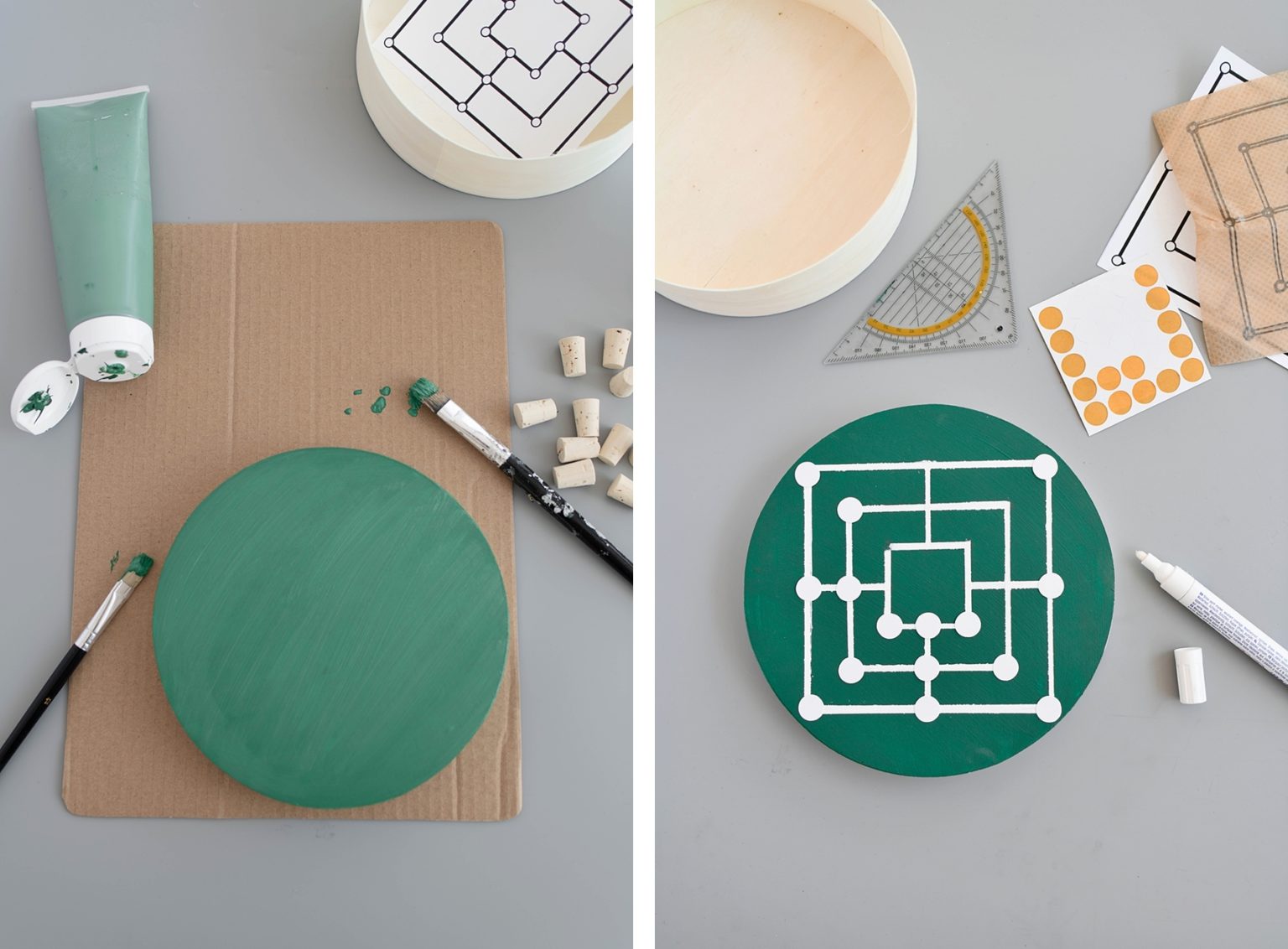 Spielend einfach nachzumachen: DIY Mühlespiel für unterwegs