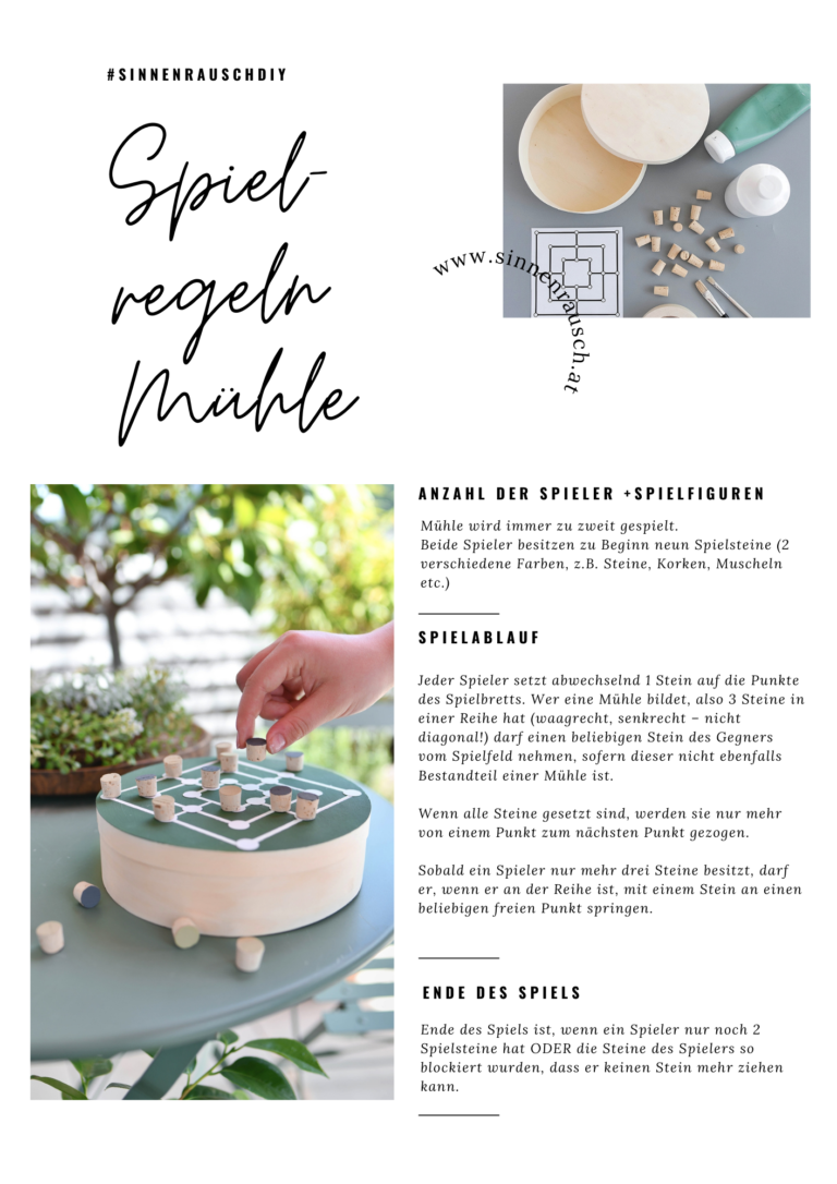 Spielend einfach nachzumachen: DIY Mühlespiel für unterwegs