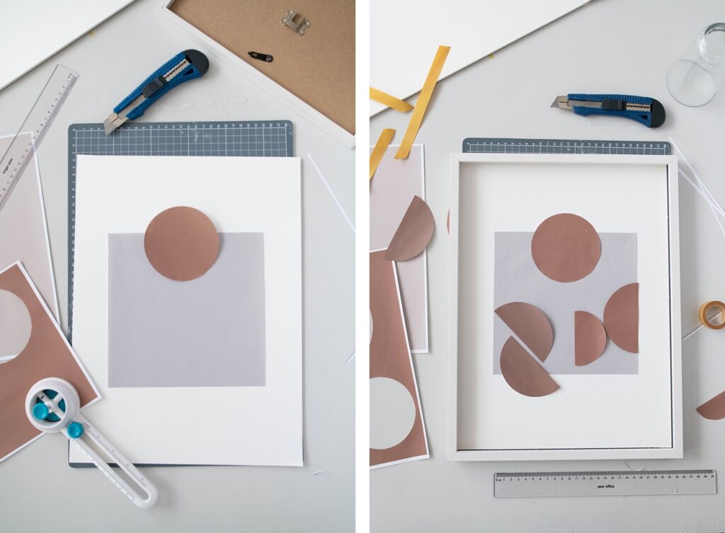 DIY Wandbilder aus Papierkreisen