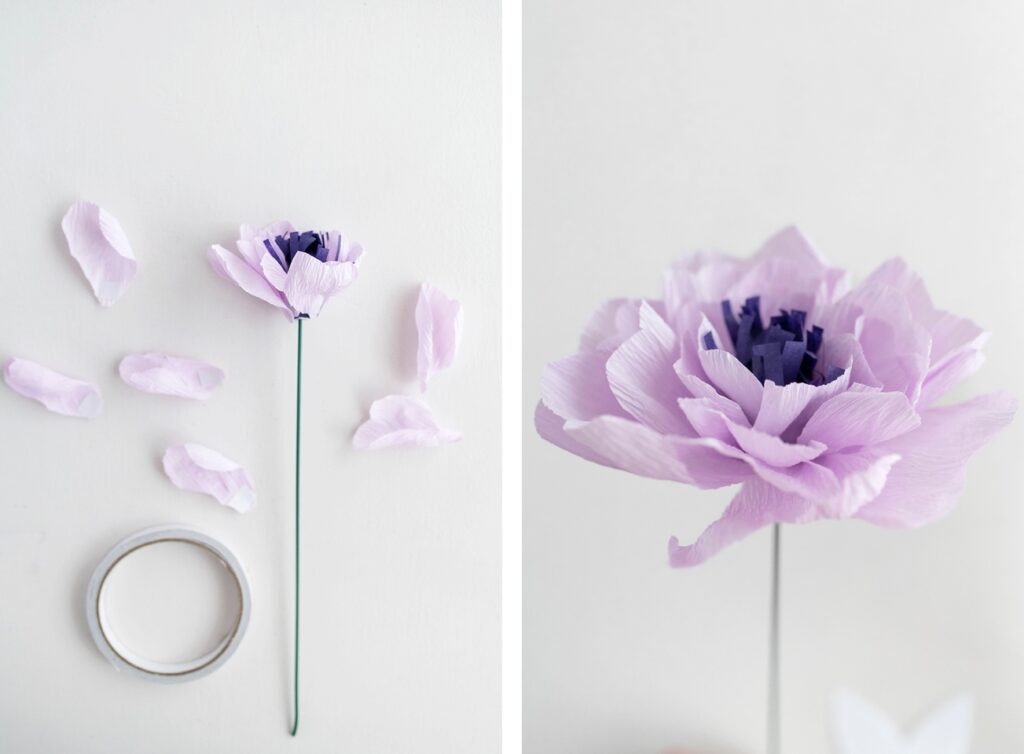 Für immer schön #2: Blumenstrauß aus Krepppapier