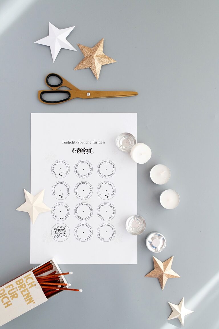 Schnelle DIY Geschenkidee Teelichter mit versteckten WeihnachtsSprüchen