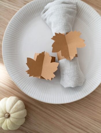 DIY Serviettenhalter Herbstblatt