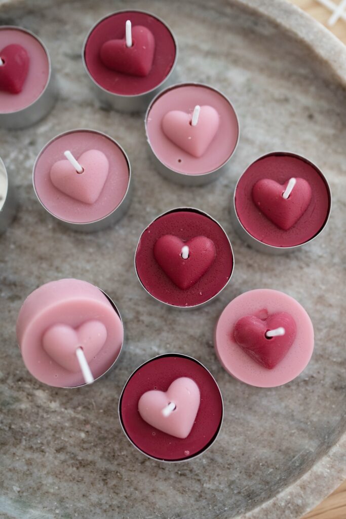 DIY Teelichter für den Valentinstag