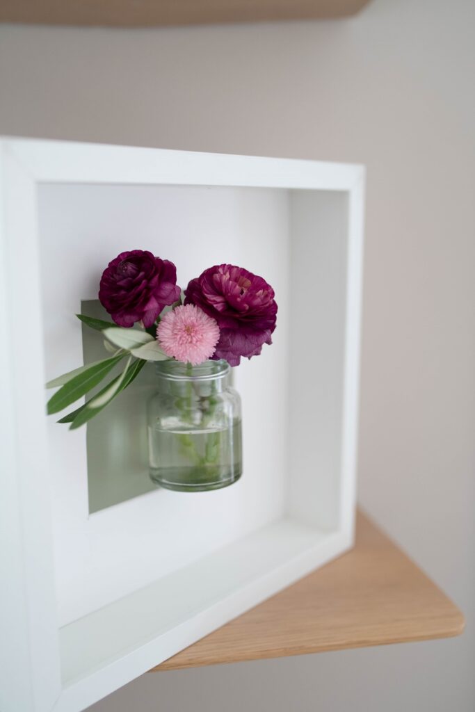 DIY Blumen im Bilderrahmen