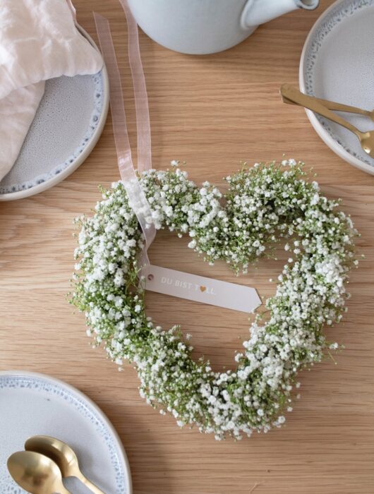 Schleierkraut Herz DIY